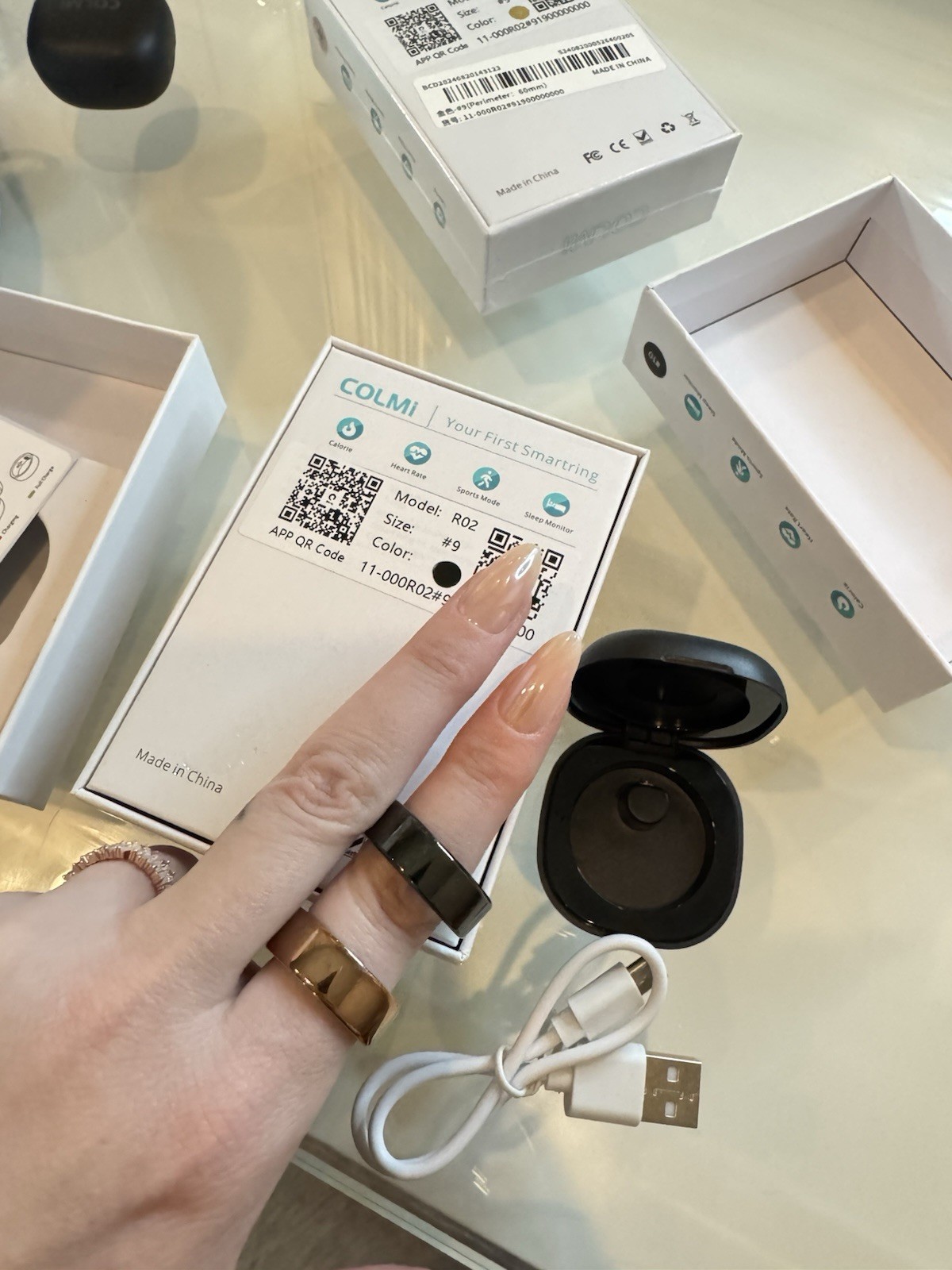 COLMI R10 Smart Ring with Charging Case for Health Fitness Sleep Tracking Unisex Design