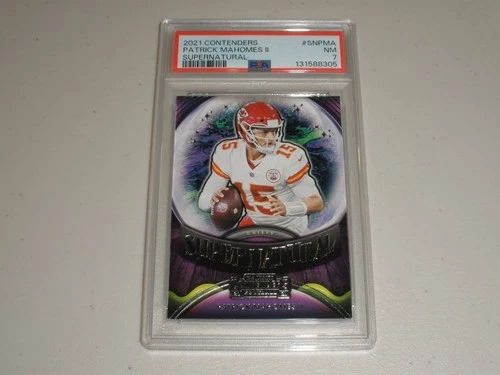 2021 Panini Contenders Supernatural #PMA Patrick Mahomes II PSA 7 NM