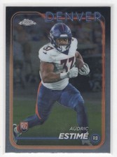 #222 Audric Estime 2024 Topps Chrome RC Denver Broncos