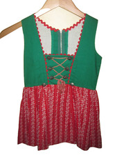 Dirndi Bavarian style Octoberfest Childs Dress Waist 11'' 13'' across chest
