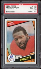 1984 Topps Andre Tippett #143 PSA 10 ROOKIE CARD HOF. rookie card picture