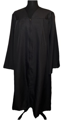 Oak Hall Graduation Gown Black 100% Polyester Fits 5'9" to 5'11"