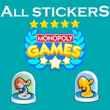Monopoly Go Stickers 1/2/3/4/5/6 ⭐️Star Gold Cards Album⭐️