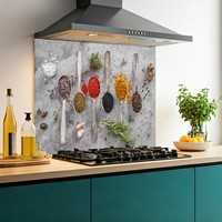 Printed Glass Kitchen Splashback 6mm Toughened Heat Resistant Hob Design No 2068