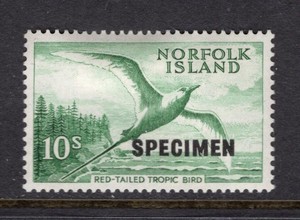 Norfolk Island 1961 10 Shillings Specimen - OG MH - SG# 36s  No Reserve!