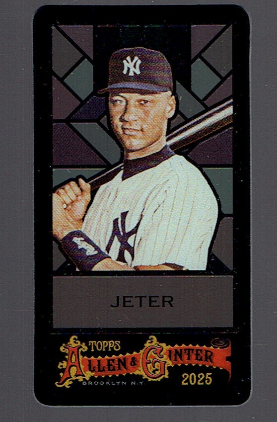 2025 Topps Allen & Ginter Derek Jeter Mini Stained Glass Baseball Card