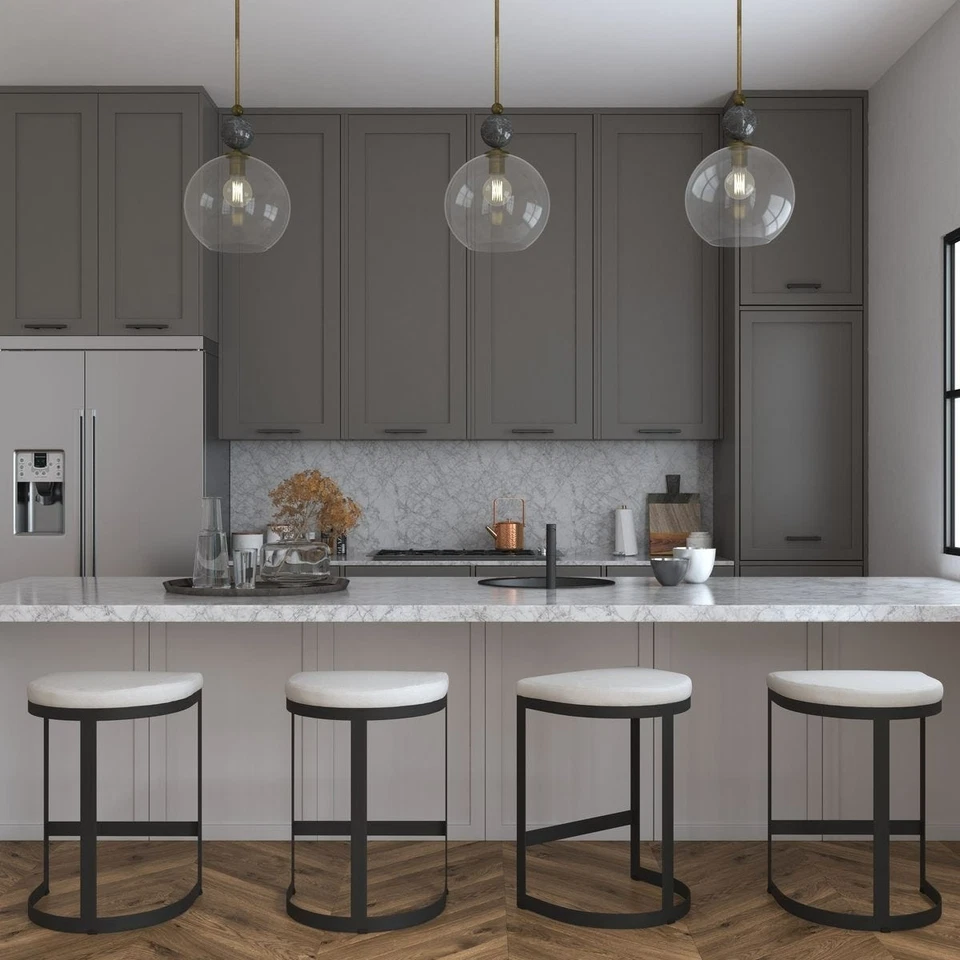 ÚLTIMO COLGANTE DE CRISTAL MENDOTA 1 LUZ CON ACENTO BOLA MÁRMOL NEGRO Foto 2 de 4