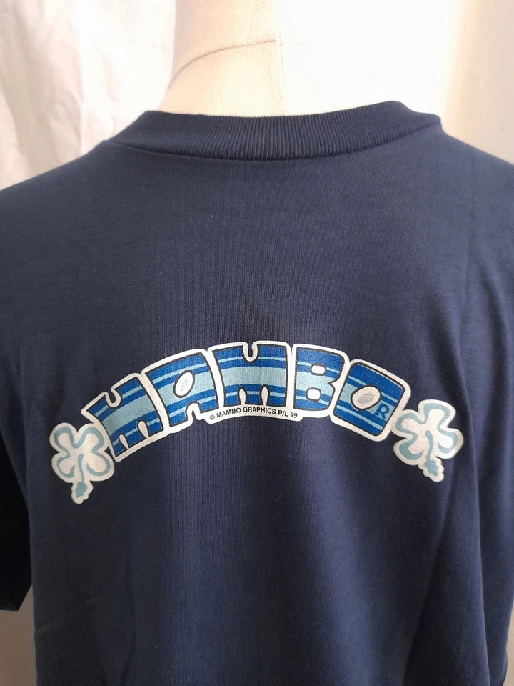 Nueva camiseta vintage 1999 azul mambo gráfica talla pequeña Foto 2 de 4