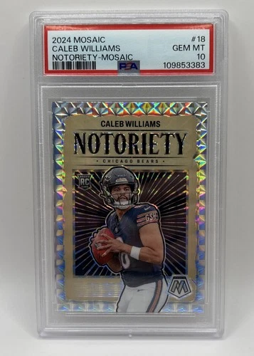 2024 Panini Mosaic - Notoriety Caleb Williams #18 Mosaic Prizm (RC) PSA 10 Bears
