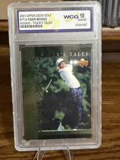 2001 UD Tiger Woods RC Tiger's Tales Card #TT-4 WCG Graded Gem Mint 10