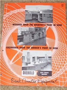 Brochure équipement de comptoir de banque Diebold - Comptoir en métal - Photo 1/1