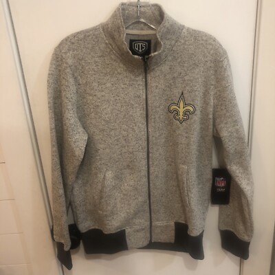 NFL Women's OTS Anchorage Full-Zip , Size-Large, SAINTS Sweater, NEW