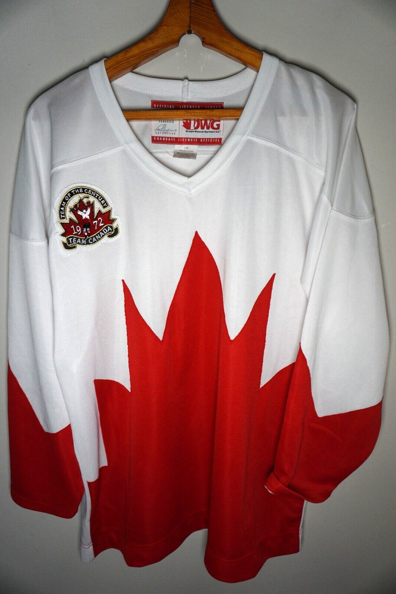 Maillot De Hockey Vintage Équipe Canada Homme - Taille XL - Blanc Et Rouge - Années 90 - Occasion