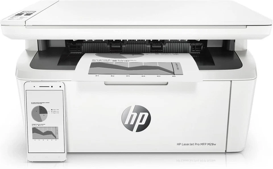 Brand New HP Laser Jet Pro All-in-One Printer- White- MFP M28w - Image 3 of 4