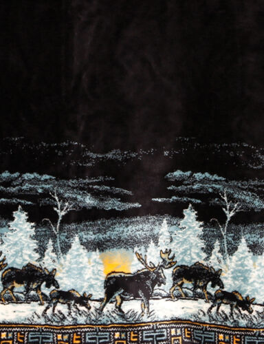 Mazmania Sunrise Moose Plush Fleece Jacket New (SM - 5X) - Picture 2 of 2
