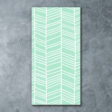 Tulup Glass Print Wall Art 60x120 - Herringbone pattern