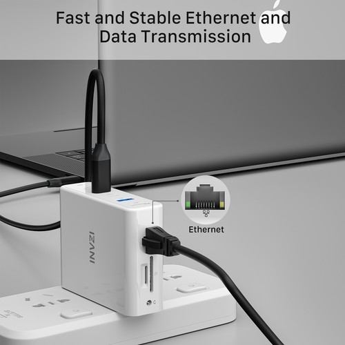INVZI Docking Station and 100w GaN USB C Multiport Charger Combo - Picture 6 of 8