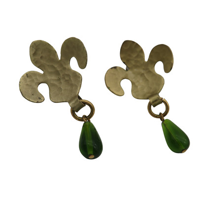 Vintage Ohrclips Fleur-de-lis Ohrschmuck Damen Modeschmuck Schmuck 1960er Jahre