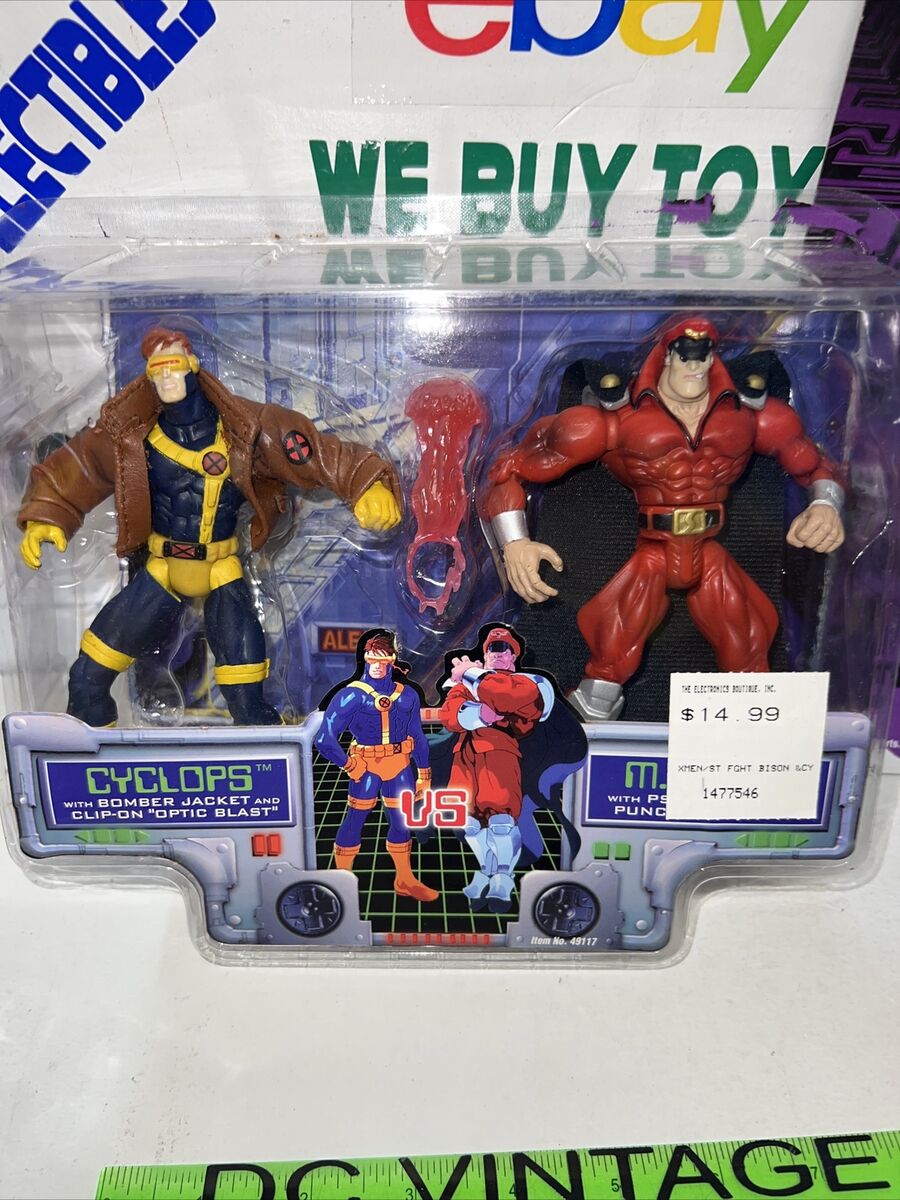 X-MEN VS STREET FIGHTER TOY BIZ FIGURE CYCLOPS VS M BISON X-MEN VS STREET FIGHTER TOY BIZ FIGURE CYCLOPS VS M BISON