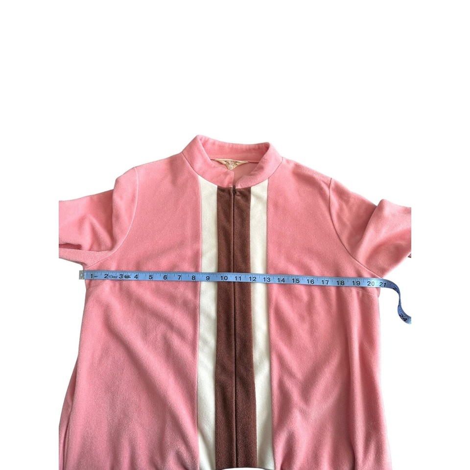 Vintage 1970s Vanity Fair Brown Pink Lounge Cozy Kaftan House Dress