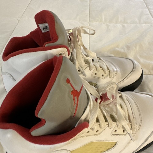 Nike Air Jordan 5 Retro Fire Red Basketball Gym Trainers Sneakers Men’s Size 9.5 - Picture 16 of 24