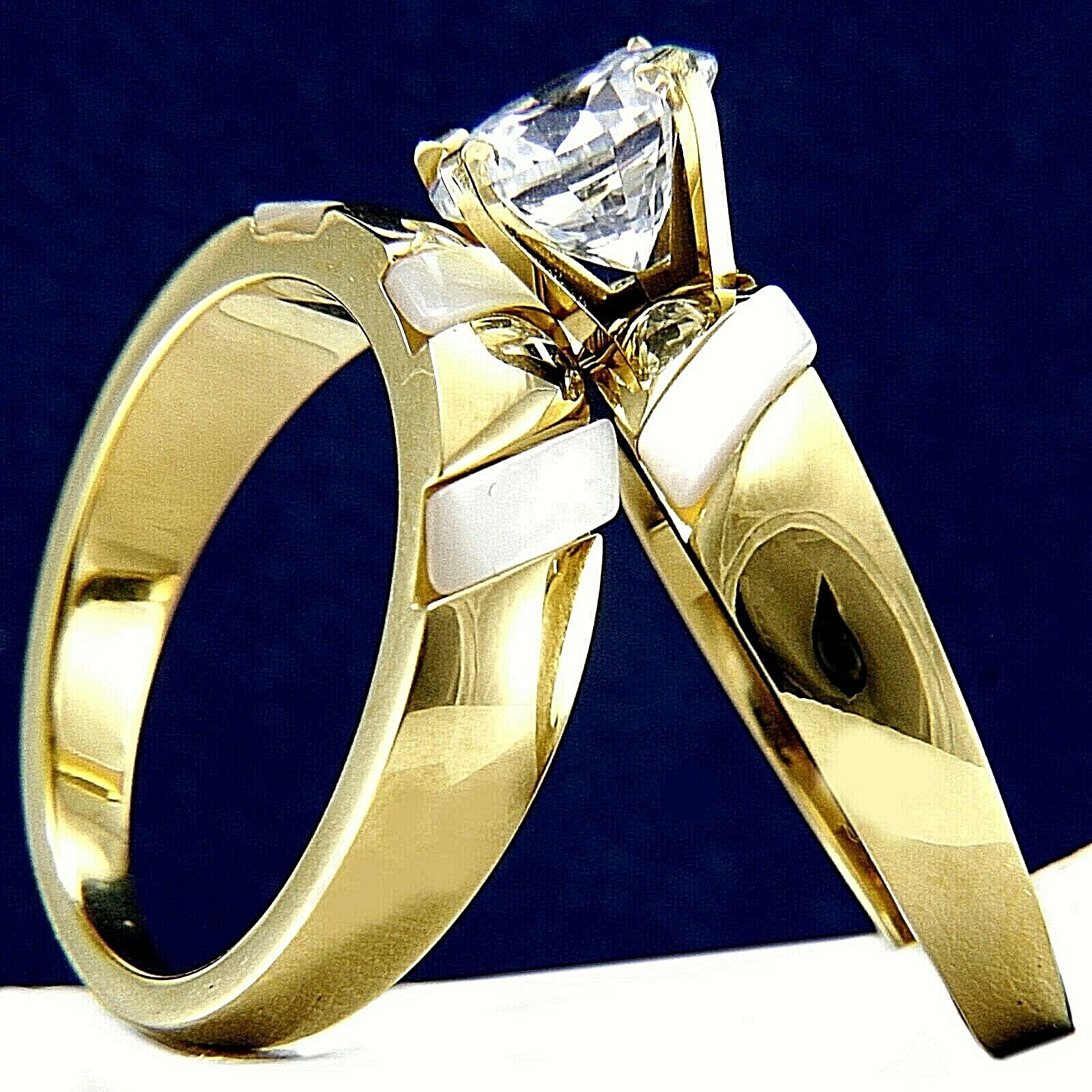 Women's Engagement Ring Stainless Steel Wedding Band Bridal eBay