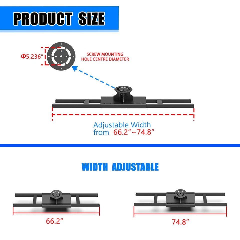Adjustable Width Spare Tyre Carrier For 1999-2025 GMC Sierra 1500/2500HD/3500HD Foto 2 de 4