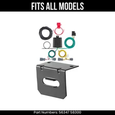 For 11-14 Kia Sedona 4 Pin Trailer Wire Plug & Bracket Fits All Models Curt Kit