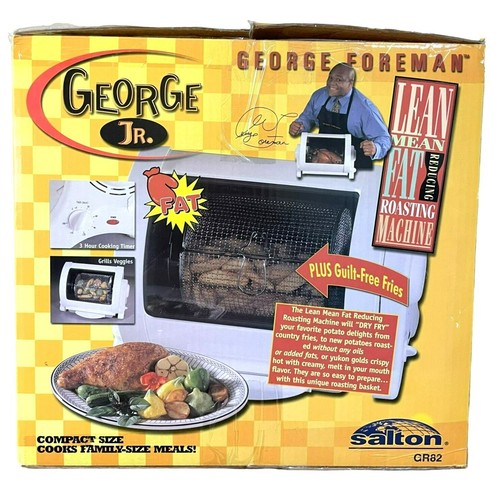 Foreman Jr Rotisserie Roster Cooker GR82 Cook Lean Open Box eBay