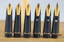 Vintage Osmiroid Easy Change MKI Fountain Pen Nib Units, 7 Different Grades