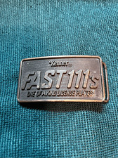 Vintage Belt Buckle 1982 Kenner Fast 111'S Company Advertisement Belt Buckle