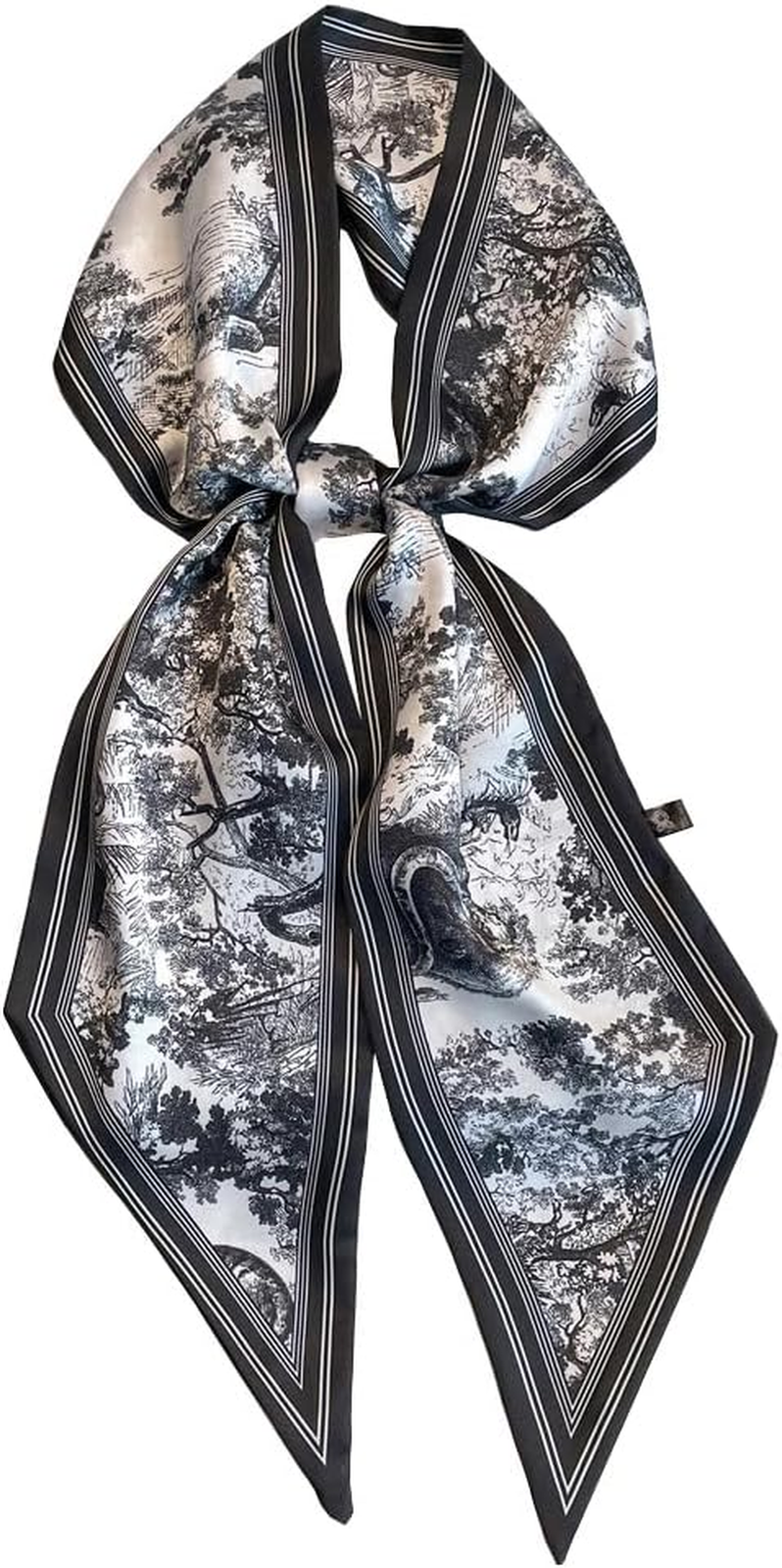 Mulberry Silk like Head Scarf Hair Band Ribbon Women'S Fashion Neck Satin Scarfs