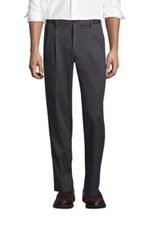 Lands End Men's Traditional Pleated No Iron Chino 299565 (AG) Pick Size & Color