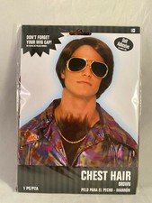 Brown Chest Hair Mustache Gnome Hippy Biker Costume Accessory Adult Halloween