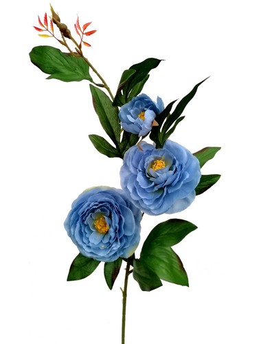 3 Head Tea Rose Arftificial Silk Flower Wedding Home Decor With 95cm Tall Stem - Picture 9 of 13
