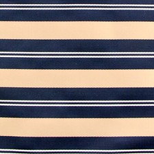 Men's Striped Pocket Square Handkerchief Wedding Fashion Navy Blue  Gold Hanky