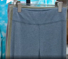 AnyBody - Washed Ribbed Leggings with Cinched Detail - Blue Night