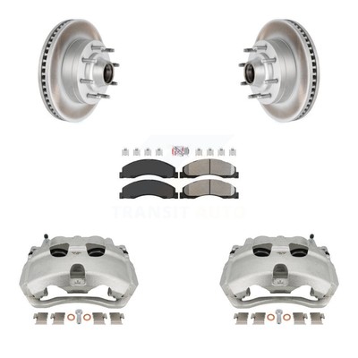 Brake Caliper Coat Rotor  Semi-Metallic Pad Front Kit For Ford E-350 Super 