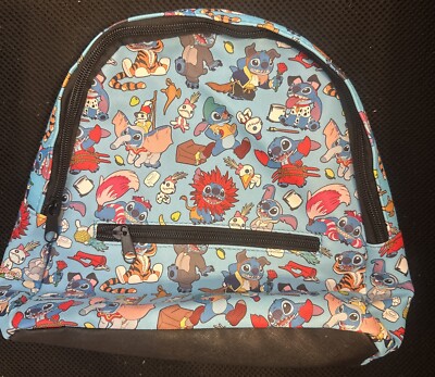 Disney Stitch Mini Backpack By Bioworld Blue 11''x9'' NWT