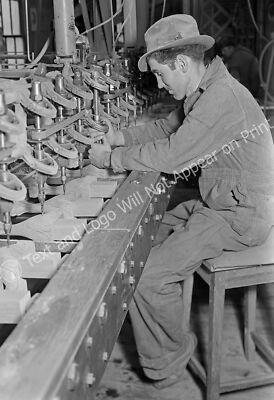 1937 Worker, Tomlinson Chair Manufacturing, High Point, NC Old Photo Reprint