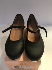 Black Tap Shoes with Buckles Girls 1 1/2M