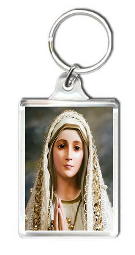 OUR LADY OF FATIMA KEYRING LLAVERO NUESTRA SEÑORA DE FATIMA