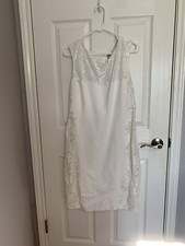 NWT CACHE White Lace Cocktail Tea/Knee Length Dress | Sz. 14 | READ