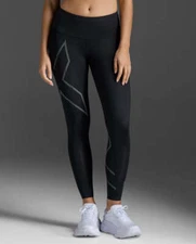 New 2XU Women Light Speed Mid-Rise MCS Compression Tights Large WA6523b