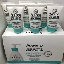 AVEENO Restorative Skin Therapy Oat Repairing Cream Travel Sz (1oz Each) Lot X 6
