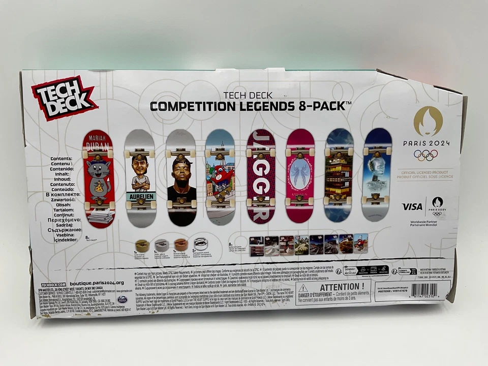 Tech Deck Competition Legends Paquete de 8 Mini Patinetas 2024 Juegos Olímpicos París Foto 2 de 4