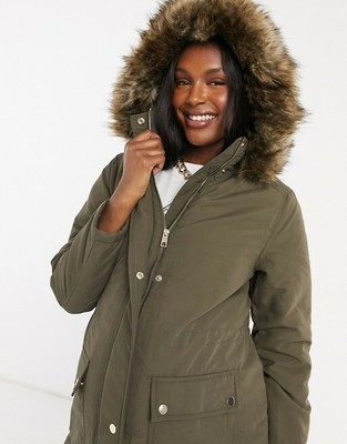 new look khaki coat