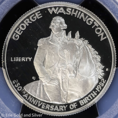 1982-S 50C Proof George Washington Commem Half Dollar PCGS PR 70 DCAM - Picture 3 of 4