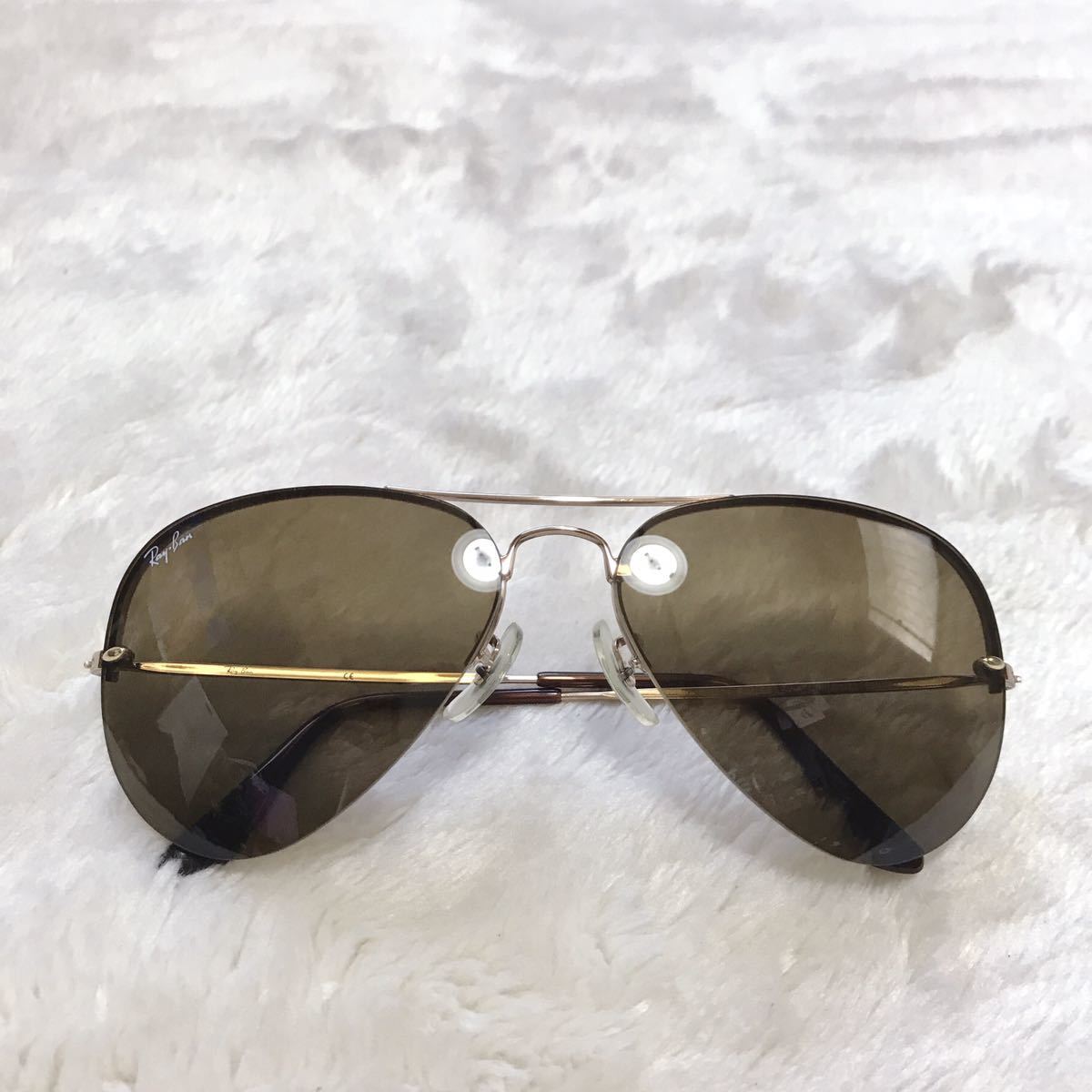 Ray-Ban RB3214 001/73 RIMLESS AVIATOR Sunglasses 59□14 with Ray-Ban RB3214 001/73 RIMLESS AVIATOR Sunglasses 59□14 with