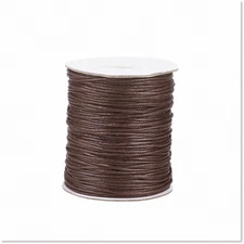 1.5mm Brown Waxed Cotton Cord - 100 Yards/Roll for DIY Bracelet & Necklace Makin